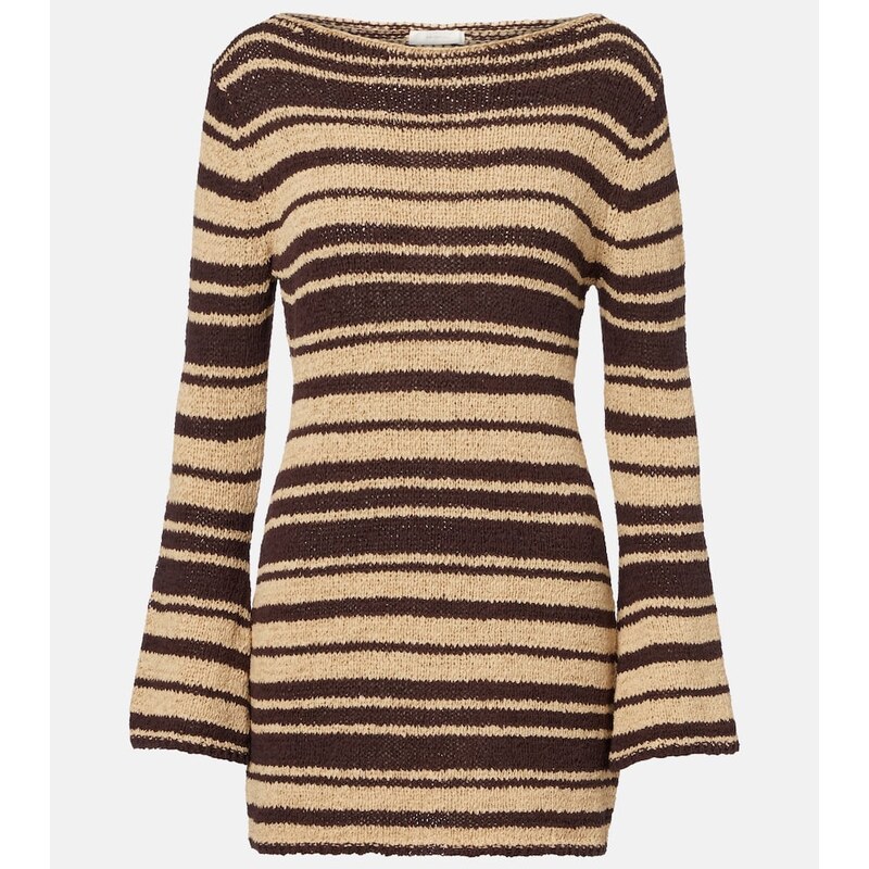 Faithfull Micah striped cotton-blend minidress