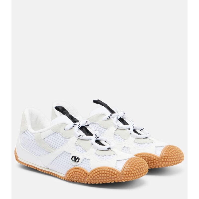 Valentino Garavani Amphibia suede-trimmed sneakers