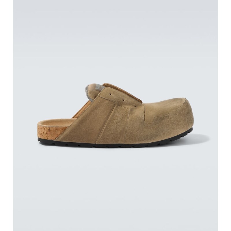Pánské pantofle Balenciaga Dumbo z kůže v barvě beige