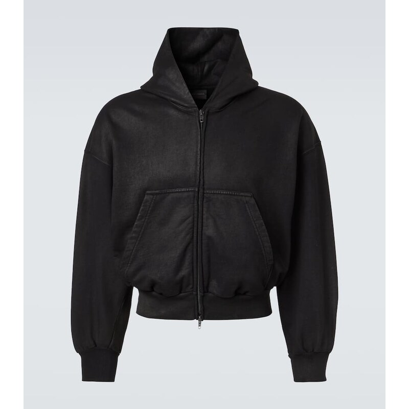 Balenciaga Cotton jersey zip-up hoodie