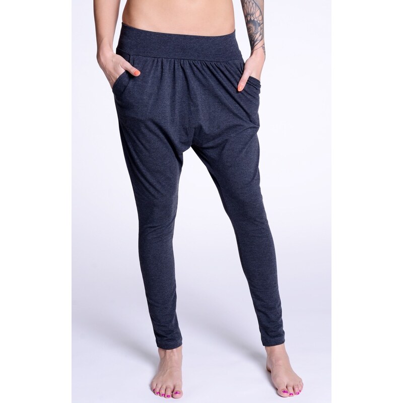 Lazzzy  COMFY pants graphite / pink XS