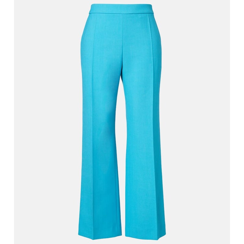Chloe ChloÃ Cropped virgin wool crÃªpe straight pants