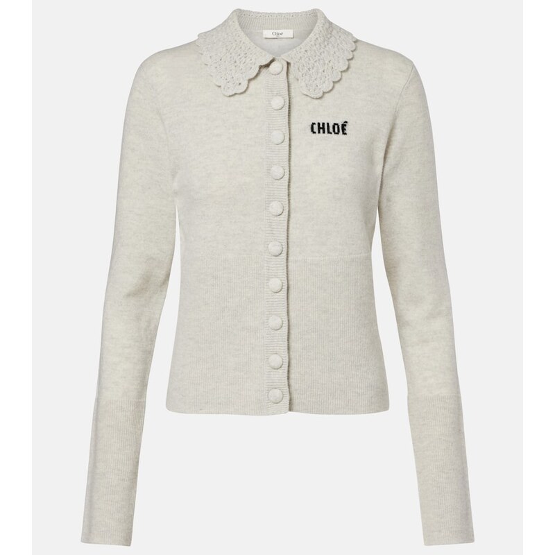 Chloé Logo wool cardigan