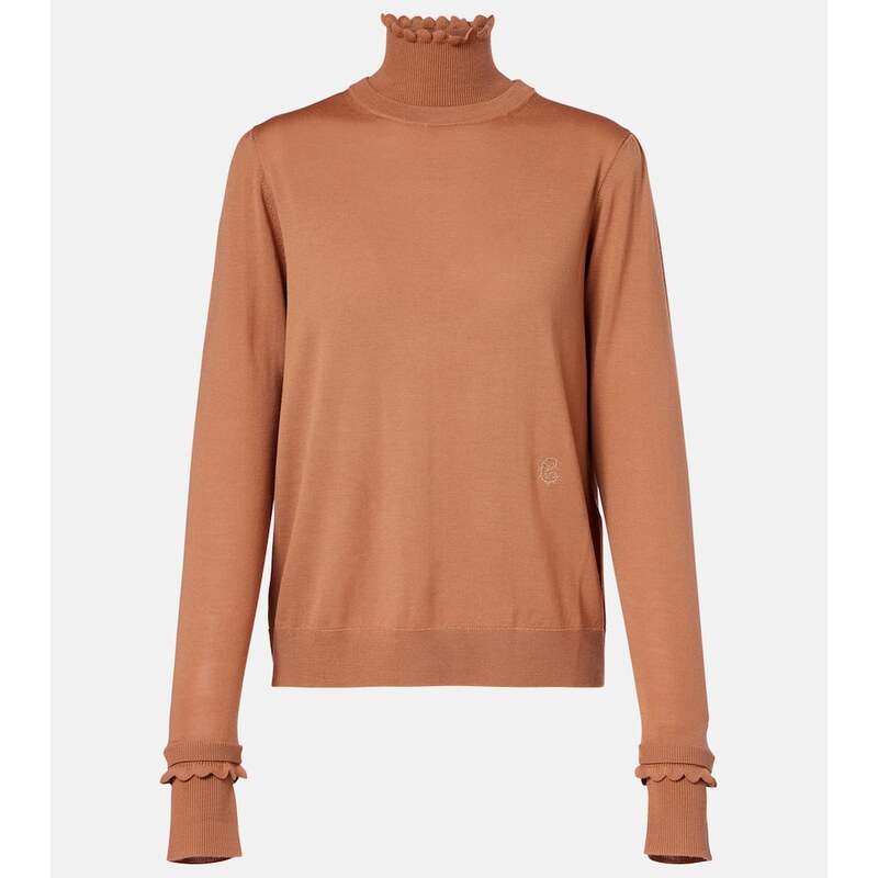 Chloe ChloÃ Ruffled wool turtleneck sweater
