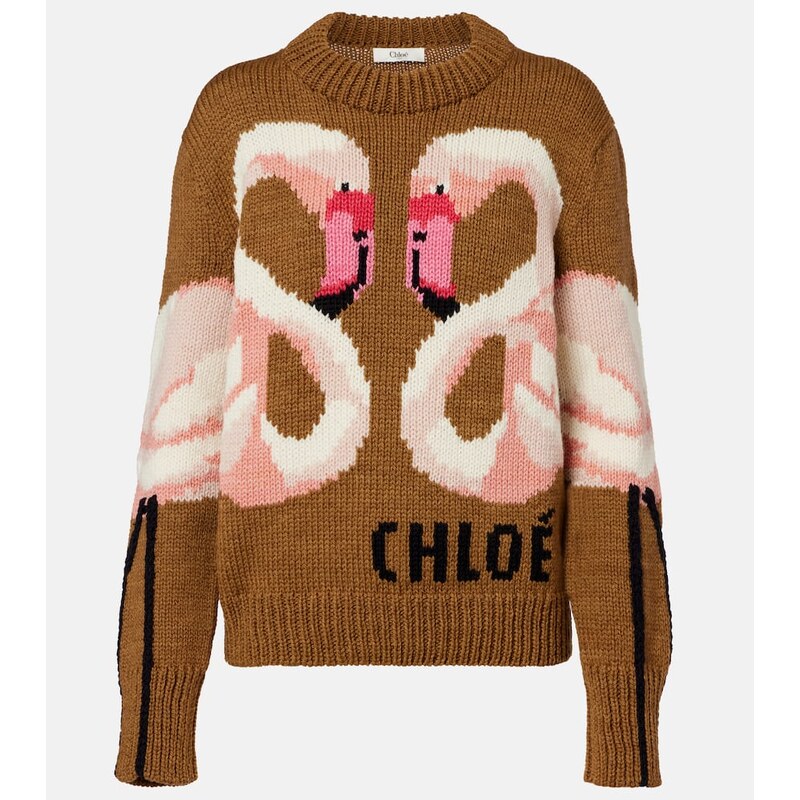 Chloe ChloÃ Wool jacquard sweater