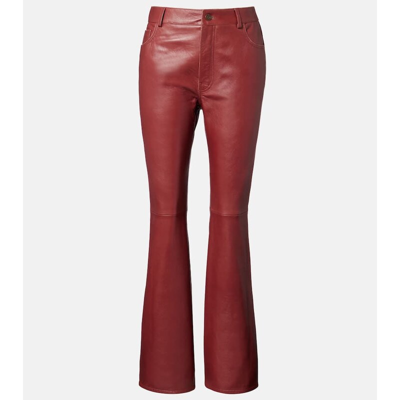 Chloé Leather flared pants