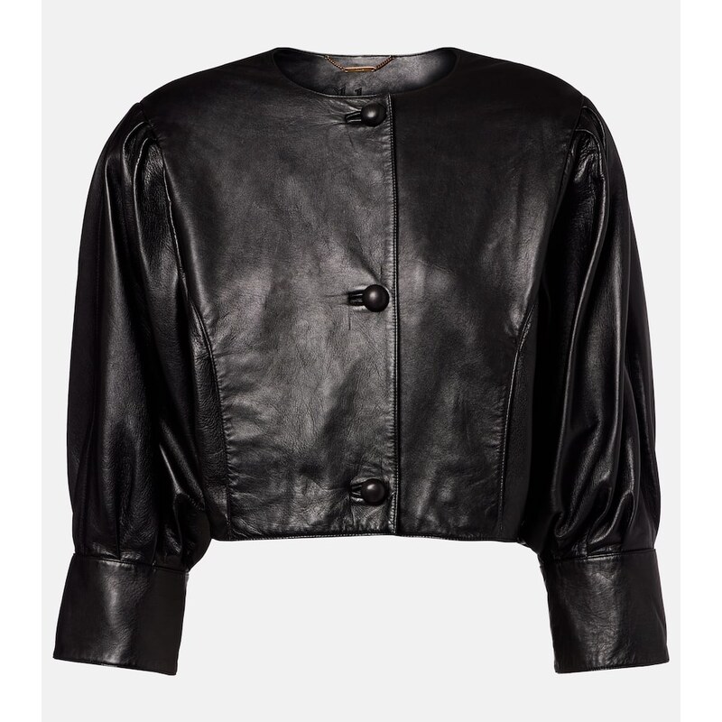 Chloe ChloÃ Cropped leather jacket