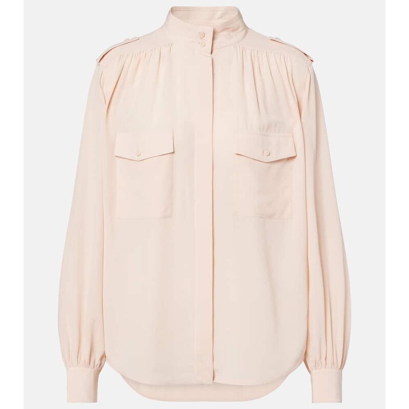 Chloé Silk košile v odstínu Delicate Pink
