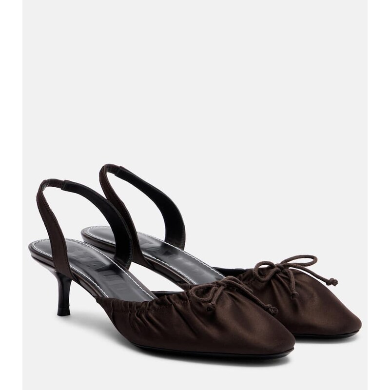 Staud Alba satin slingback pumps