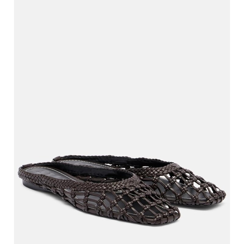 Staud Otto woven leather mules
