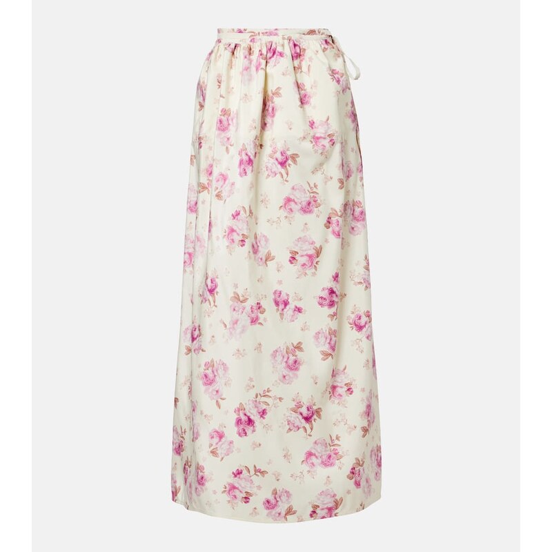 Magda Butrym Floral silk midi skirt