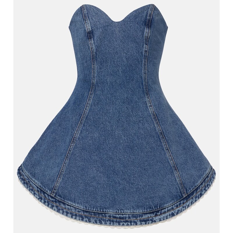 Magda Butrym Denim bustier dress