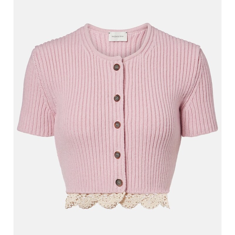 Magda Butrym Crochet-trimmed cashmere top