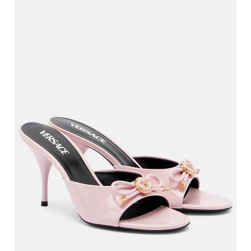 Versace Opera 85 patent leather mules