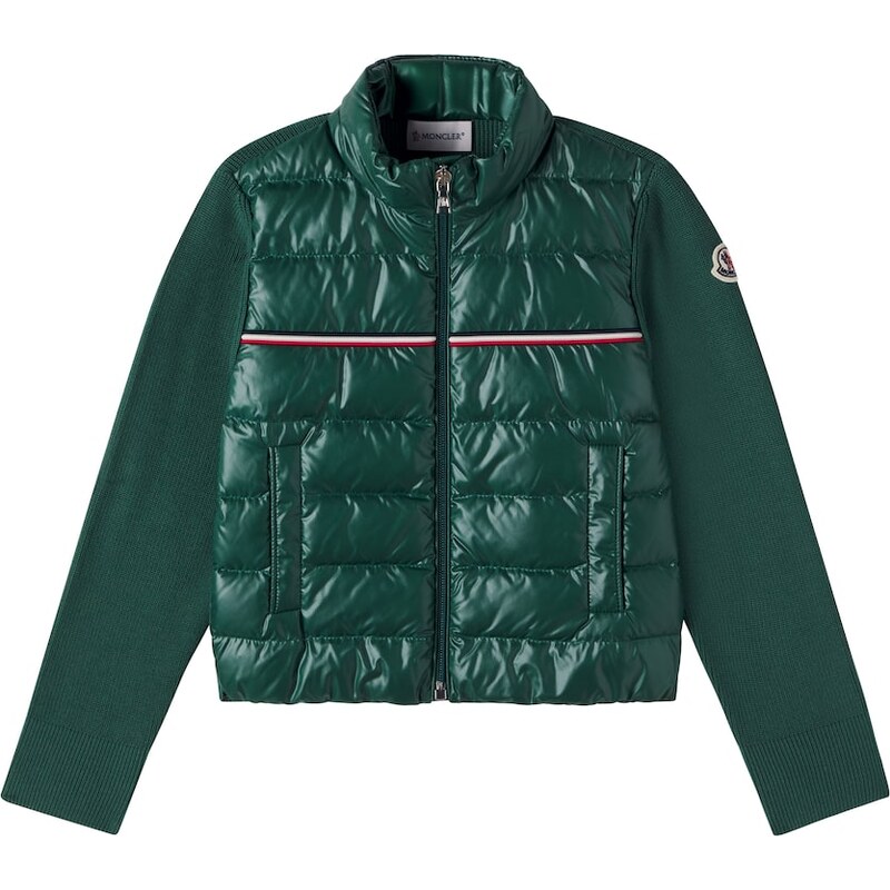 Moncler Enfant Down-paneled cotton jacket