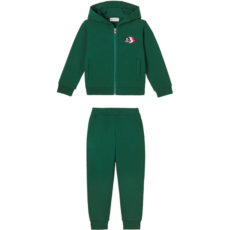 Moncler Enfant Cotton fleece hoodie and sweatpants set