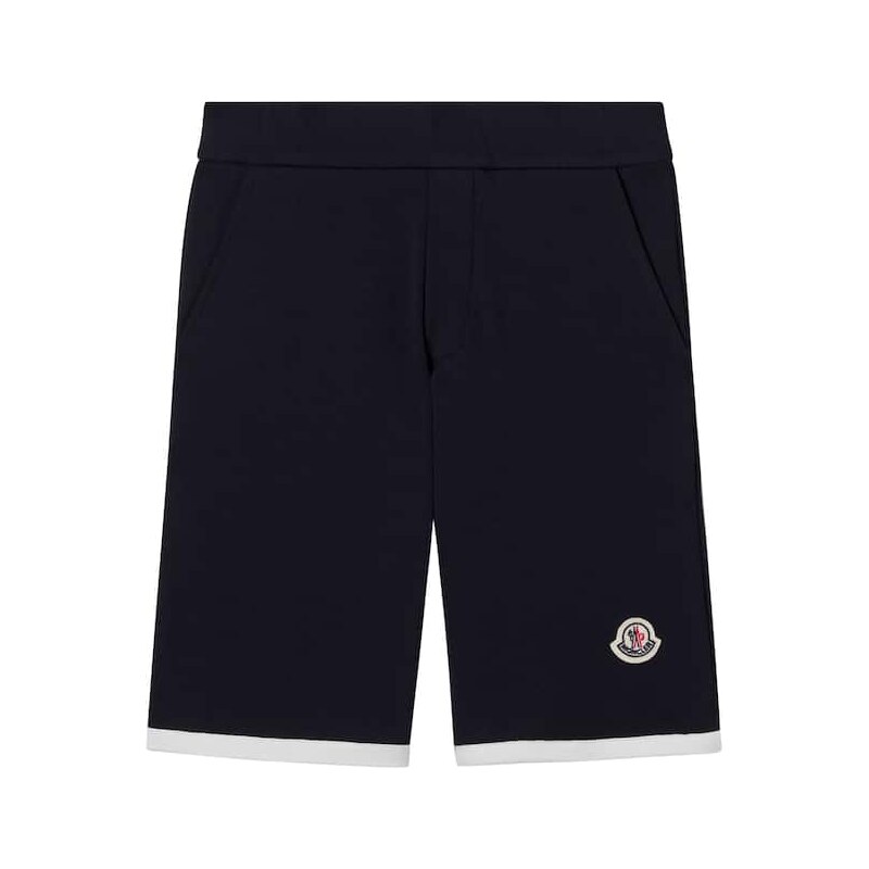Moncler Enfant Logo cotton jersey shorts