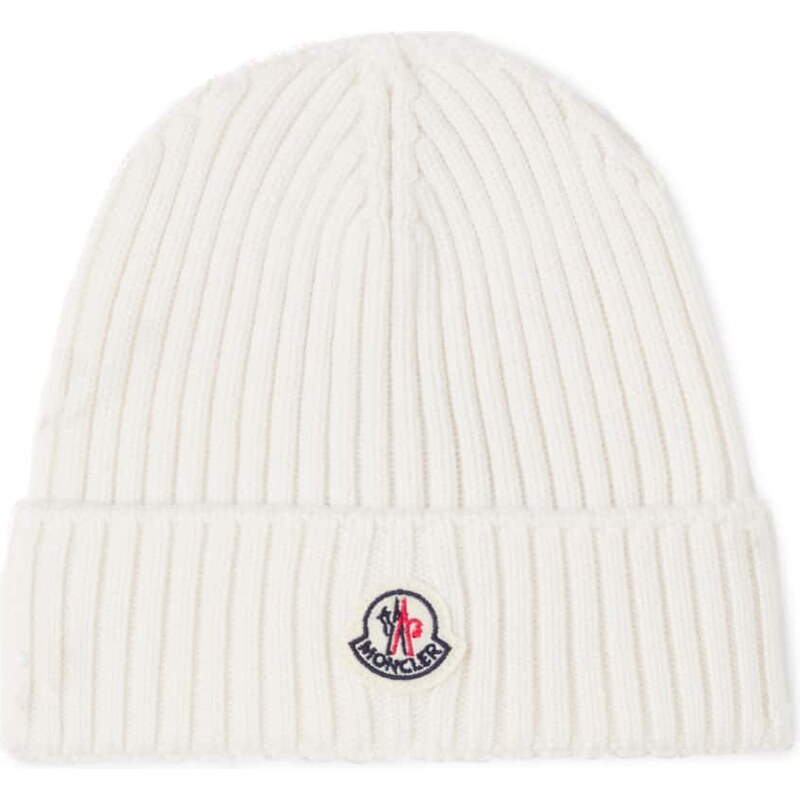 Moncler Enfant Logo virgin wool beanie