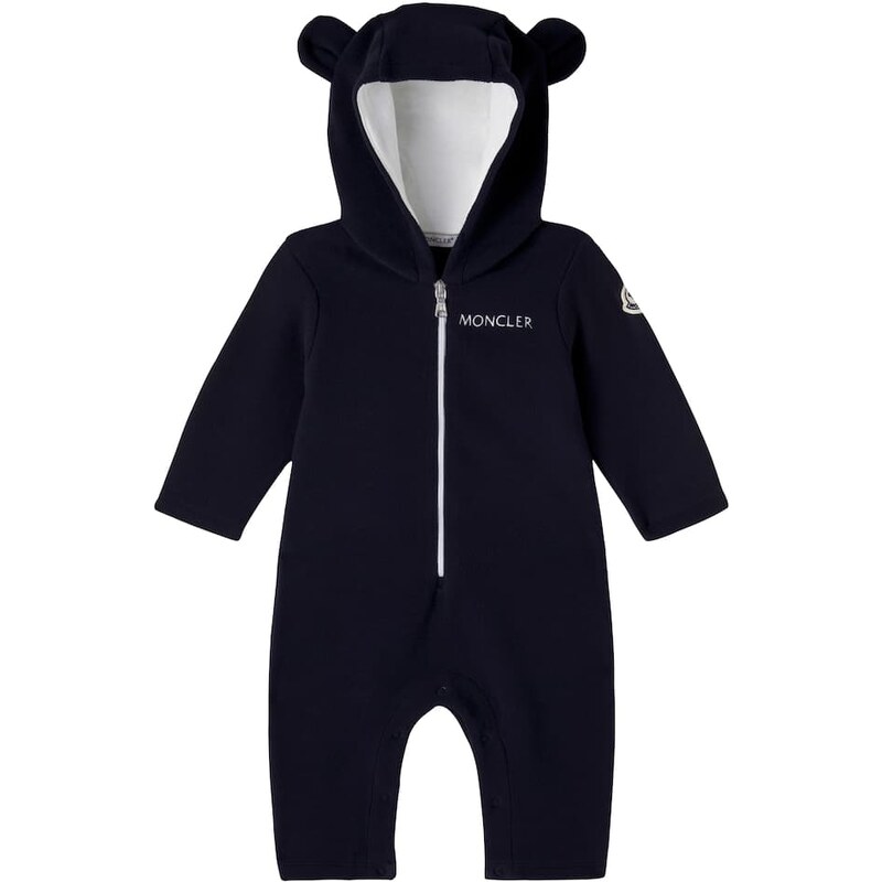 Moncler Enfant Baby logo fleece onesie