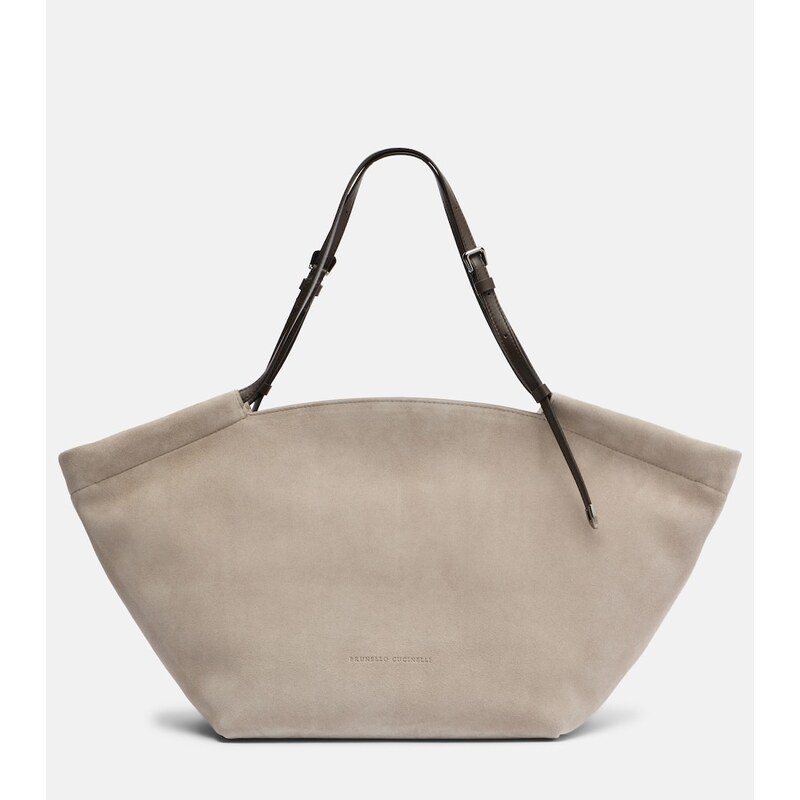 Brunello Cucinelli Sartorial Large suede tote bag