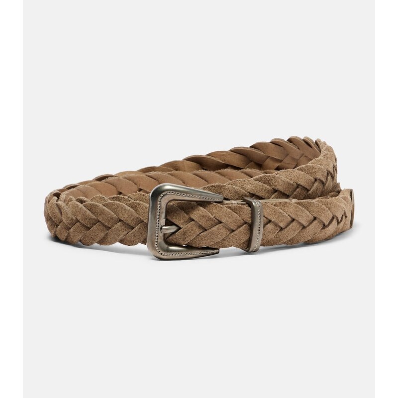 Brunello Cucinelli Braided suede belt