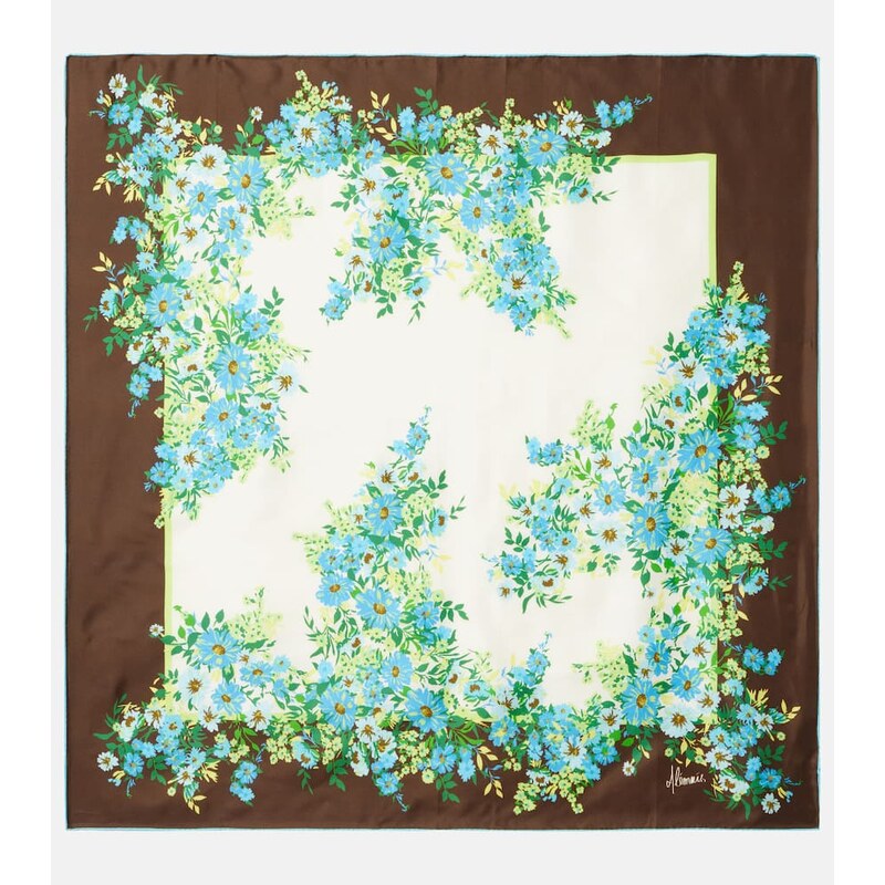 Alémais Floral silk scarf