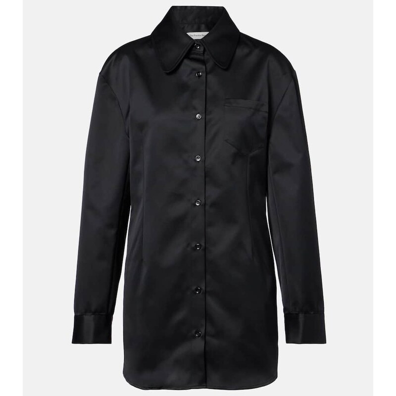 The Frankie Shop Akita satin shirt dress