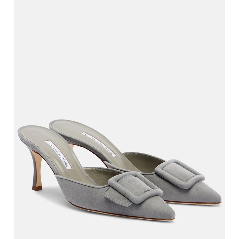 Manolo Blahnik Maysale 70 suede mules