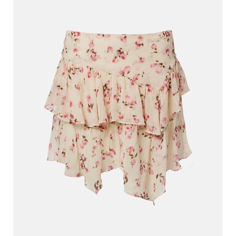 Marant Etoile Floral ruffled miniskirt
