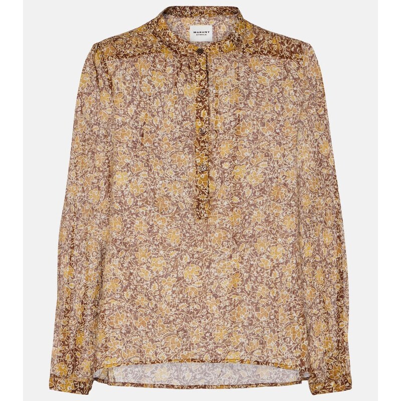 Marant Etoile Maria floral cotton voile blouse