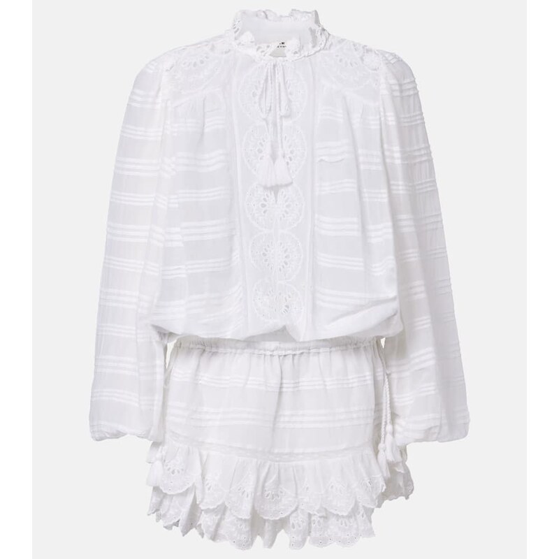 Marant Etoile Preya embroidered cotton minidress