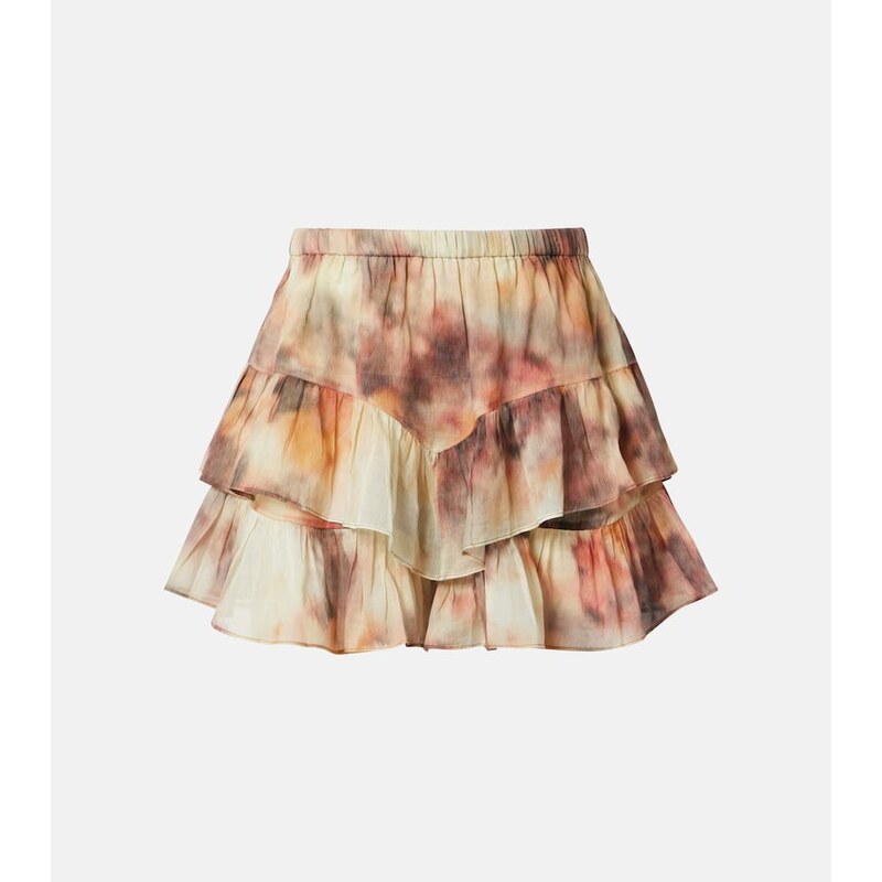 Marant Etoile Jocadia printed ruffled cotton skort