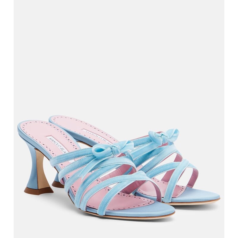 Manolo Blahnik Clementel 70 velvet mules