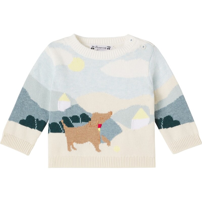 Bonpoint Almire jacquard cotton and cashmere sweater