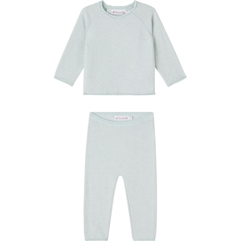 Bonpoint Loan striped cotton and cashmere sweater and pants set