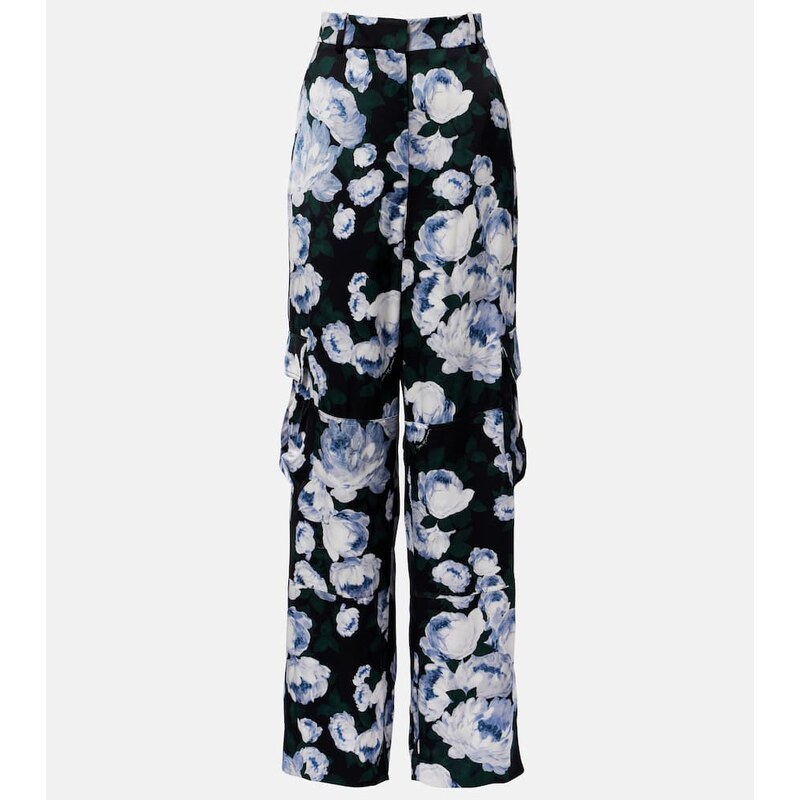 Stella McCartney Printed satin pajama pants