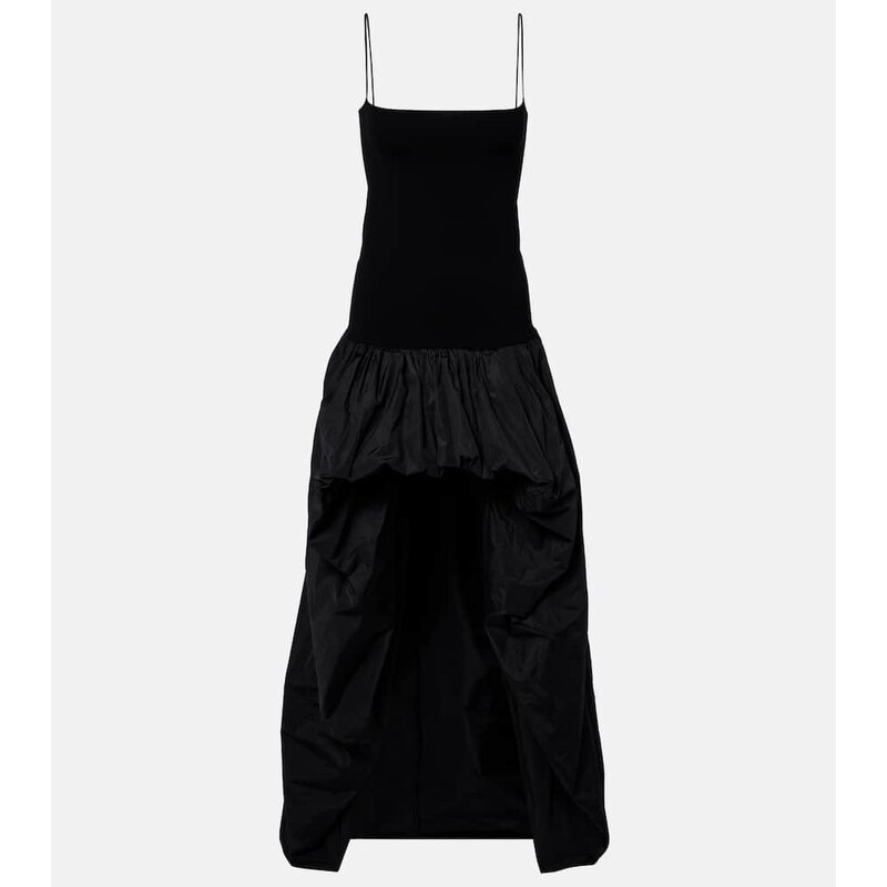 Stella McCartney Asymmetric crÃªpe and jersey gown