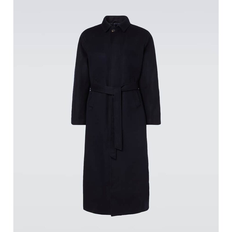 Saman Amel Belted wool overcoat