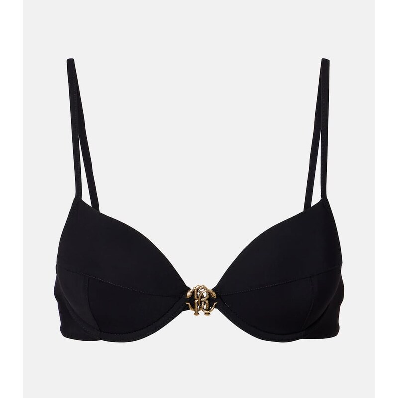 Roberto Cavalli Logo bikini top