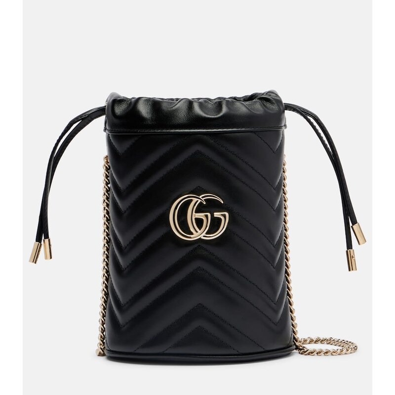 Gucci GG Marmont Small leather bucket bag