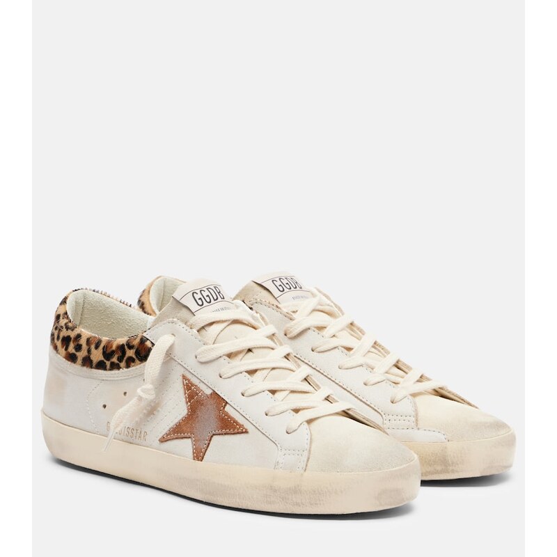 Golden Goose Super-Star calf hair-trimmed suede sneakers