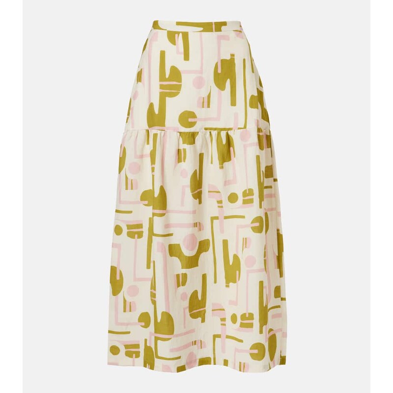 Adriana Degreas Balearic printed midi skirt