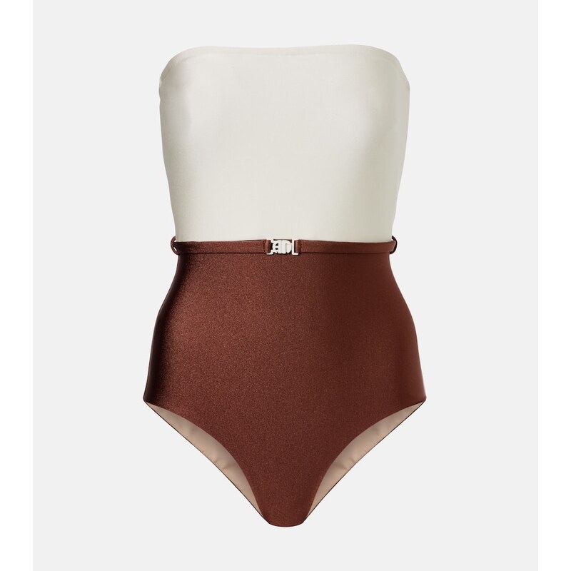 Adriana Degreas Bicolor belted swimsuit