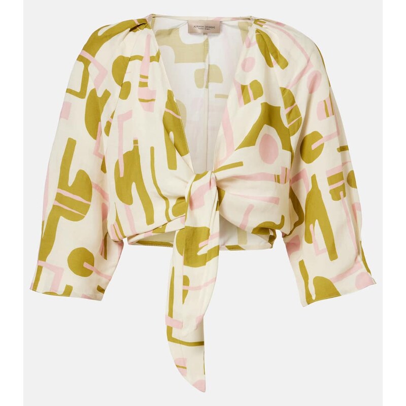 Adriana Degreas Balearic printed crop top