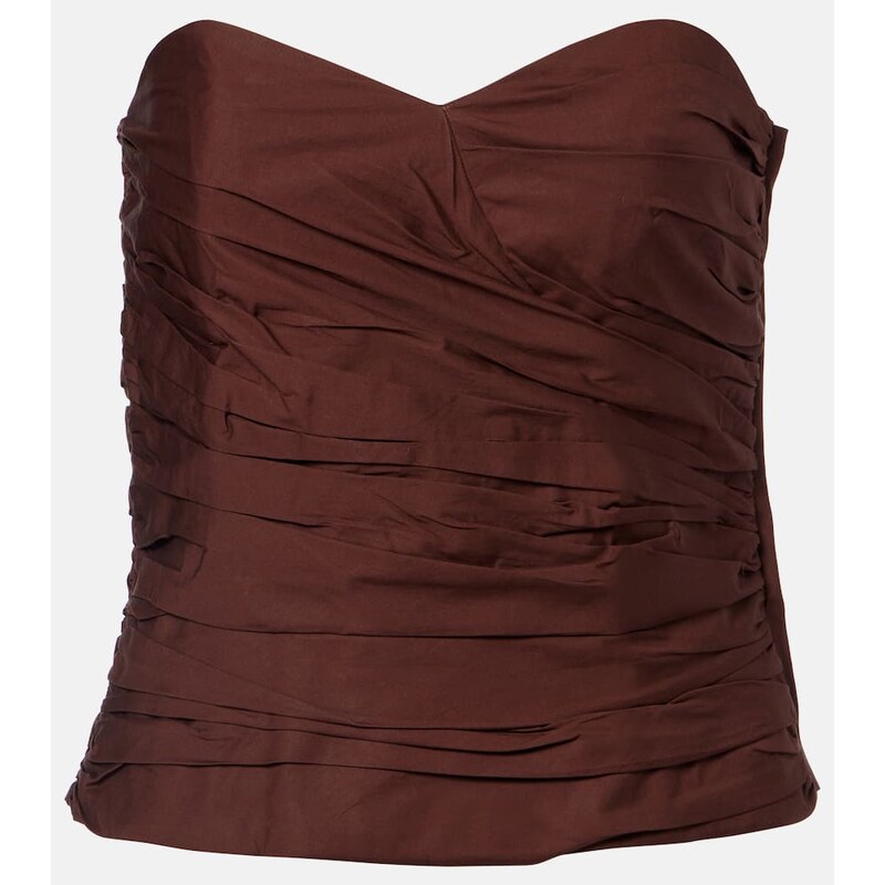 Adriana Degreas Opulence draped cotton corset