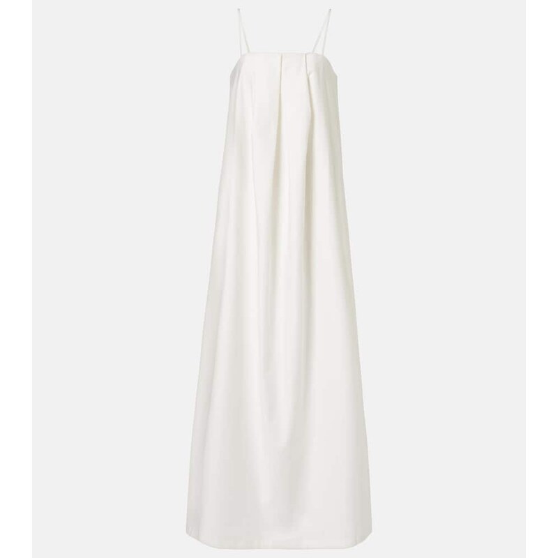Adriana Degreas Solid Voluminous draped cotton maxi dress