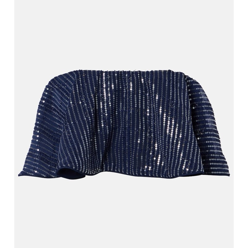 Adriana Degreas Sequined cropped top