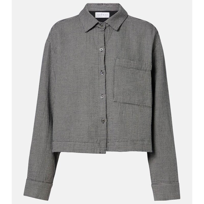 Velvet Adeline houndstooth cotton shirt