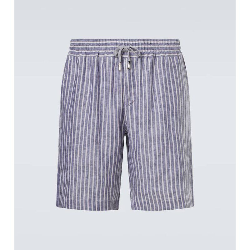 Fedeli Alfa striped linen Bermuda shorts