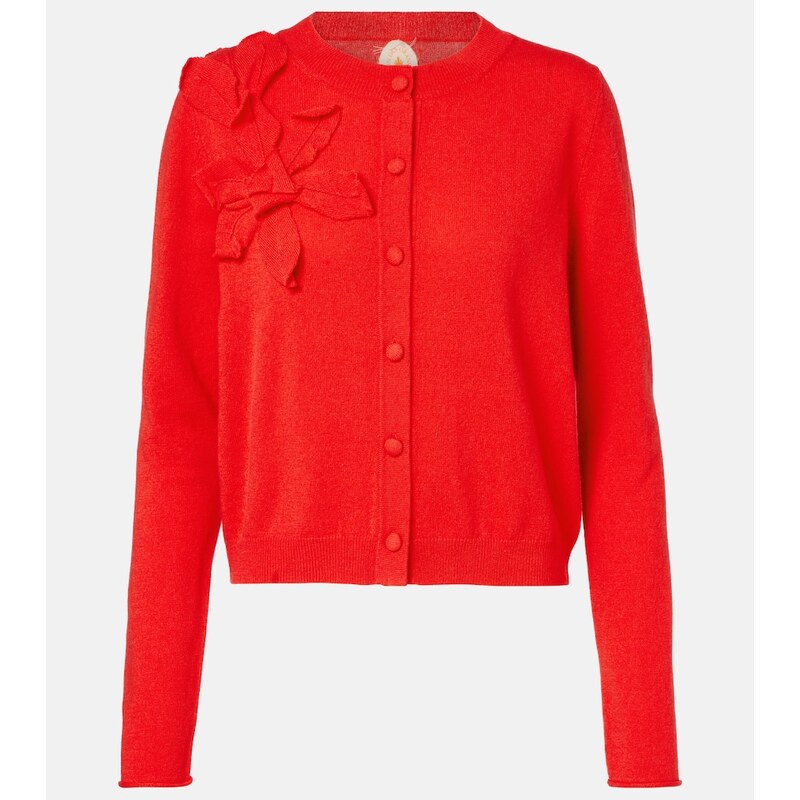 Jardin des Orangers Floral-appliquÃ cashmere and wool cardigan